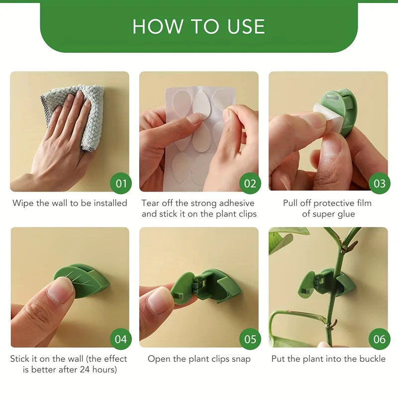 Plant Climbing Wall Fixture Clips (10pcs)